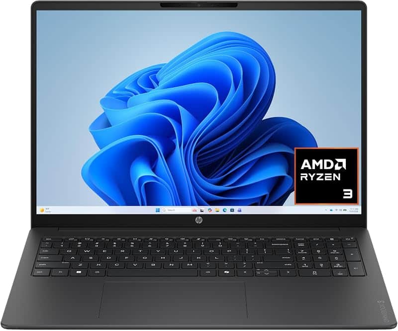 OmniBook 3 16 inch Laptop PC, 2K Touchscreen, AMD Ryzen 3 30, 8 GB RAM, 512 GB SSD, AMD R…