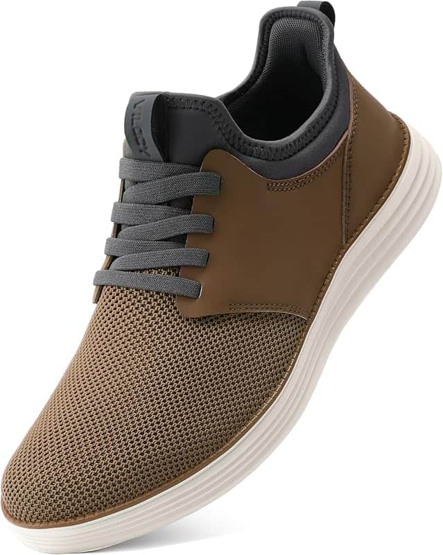 Mens Slip On Casual Dress Shoes Hands Free Fashion Sneakers Mesh Tennis Walking Work Shoe…