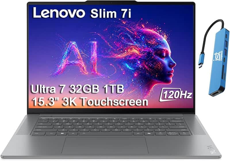 Slim 7i Aura Edition Laptop, 3K Touchscreen, Ultra 7 258V, 32GB/1TB