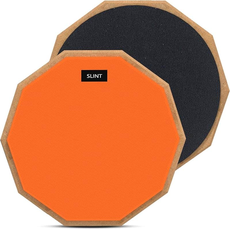 12” Double-Sided Practice Pad – 2-Surface Drumming Trainer for Snare Practice, Quiet Home…