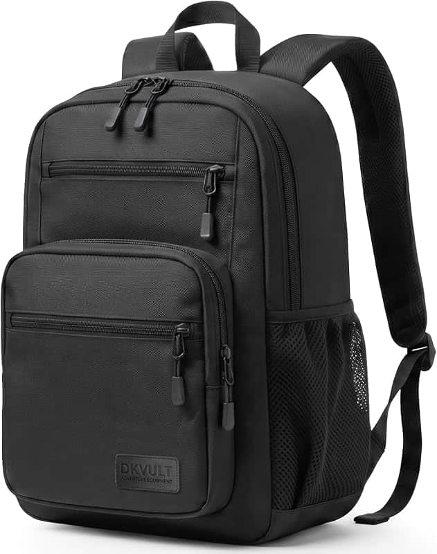 Black Backpack for Men, School Backpack for Teen Boys, Lightweight Back Pack Fits 15.6 la…