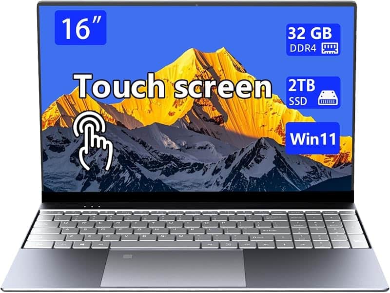 16-inch touchscreen portable laptop, with high-end all-metal body,32GB DDR4+2TB SSD, N95…