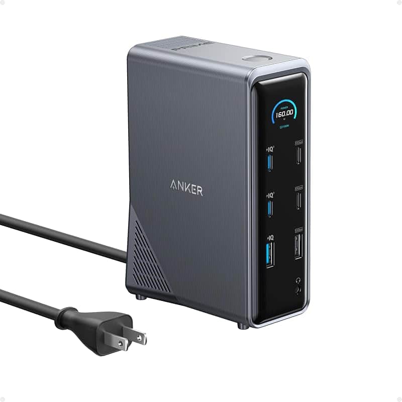 Prime Docking Station, 14-in-1 Laptop Docking Station Dual Monitor | Dual 4K HDMI, 160W M…