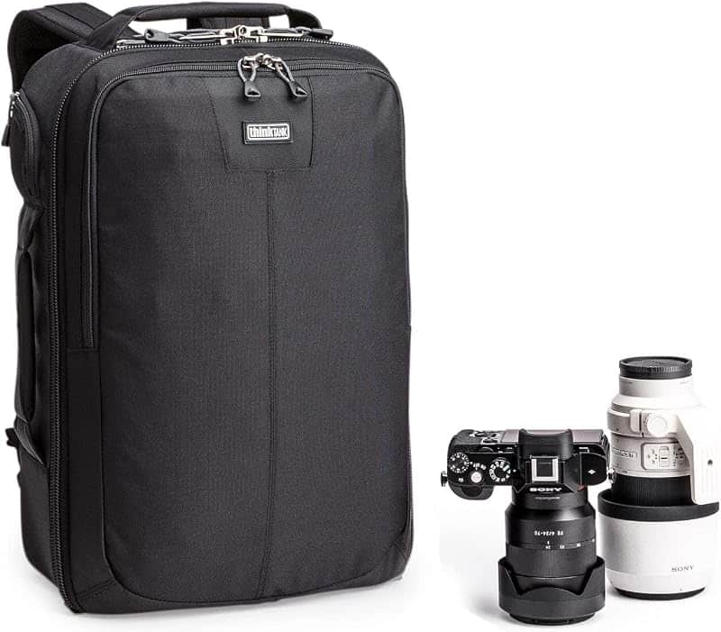 Think Tank Airport Essentials Backpack for Standard DSLR System, 300mm f/2.8/iPad/13 Lapt…