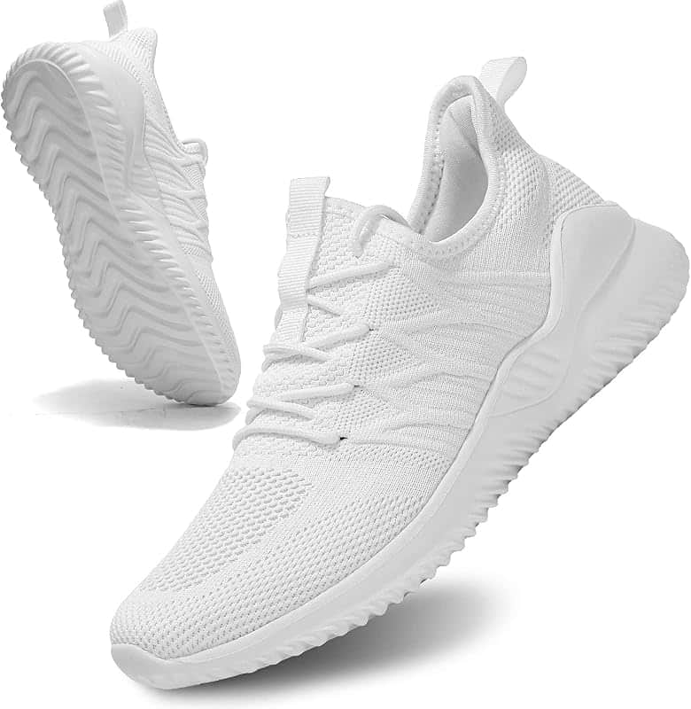 Mens Slip On Running Shoes Athletic Walking Trainers Lightweight Breathable Mesh Tennis S…