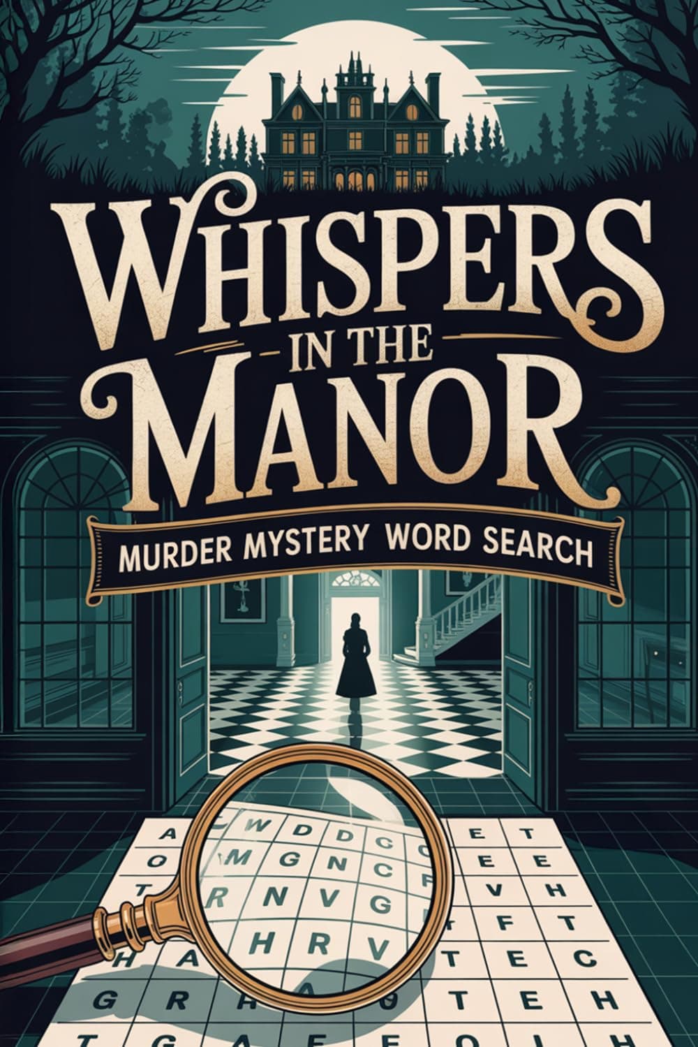Whispers in the Manor: Murder Mystery Word Search: Eliminate Suspects, Uncover the Scene,…