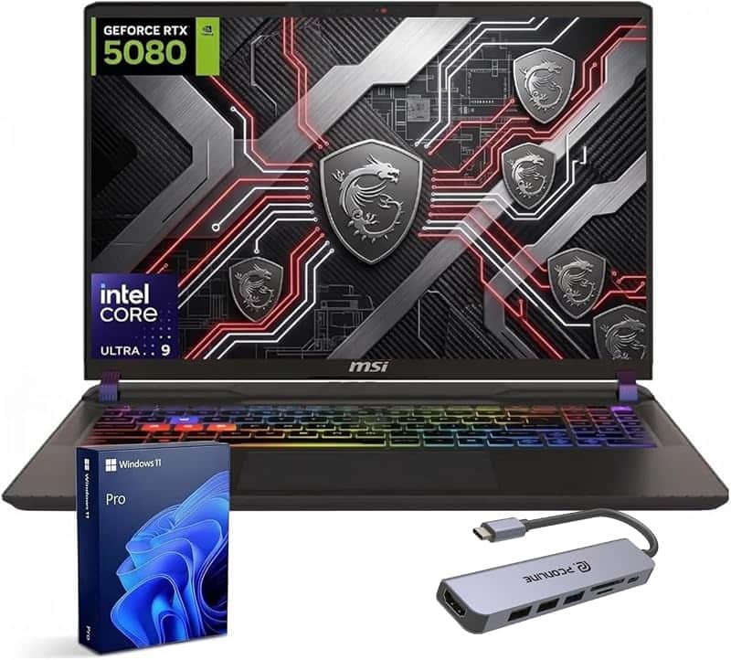 Vector 16" HX RTX 5080 QHD+ 240Hz Intel Ultra 9 275HX AI Gaming Laptop