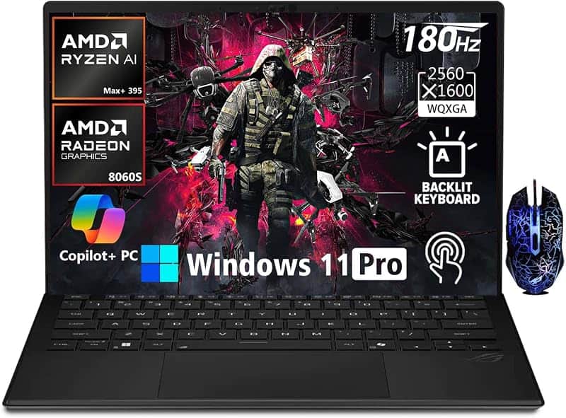 ROG Flow Z13 13.4" Gaming Laptop, 2.5K 180Hz ROG Nebula TouchScreen 2-in-1 Convertible No…