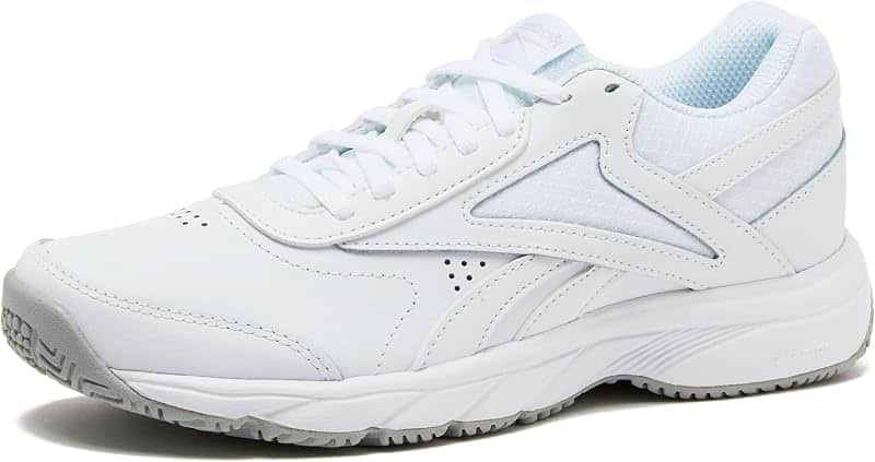 Work N Cushion Non Slip Work Shoes for Men, Black or White Safety Sneakers