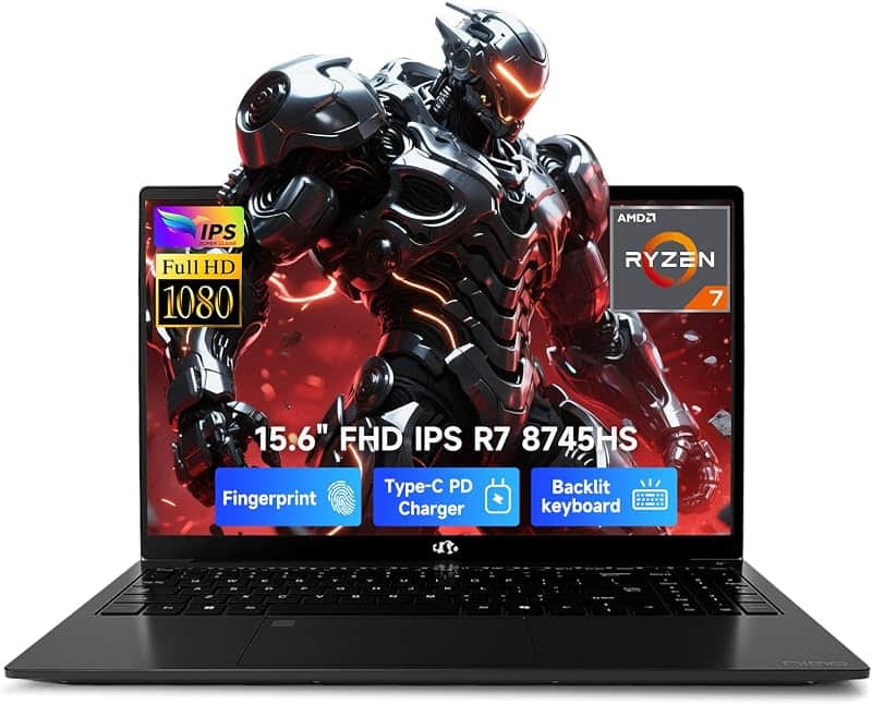 NIMO 15.6 FHD AI Gaming Laptop, 32GB 5600MHz DDR5 1TB SSD R7-8745HS 8 Cores | (Beat i7-13…