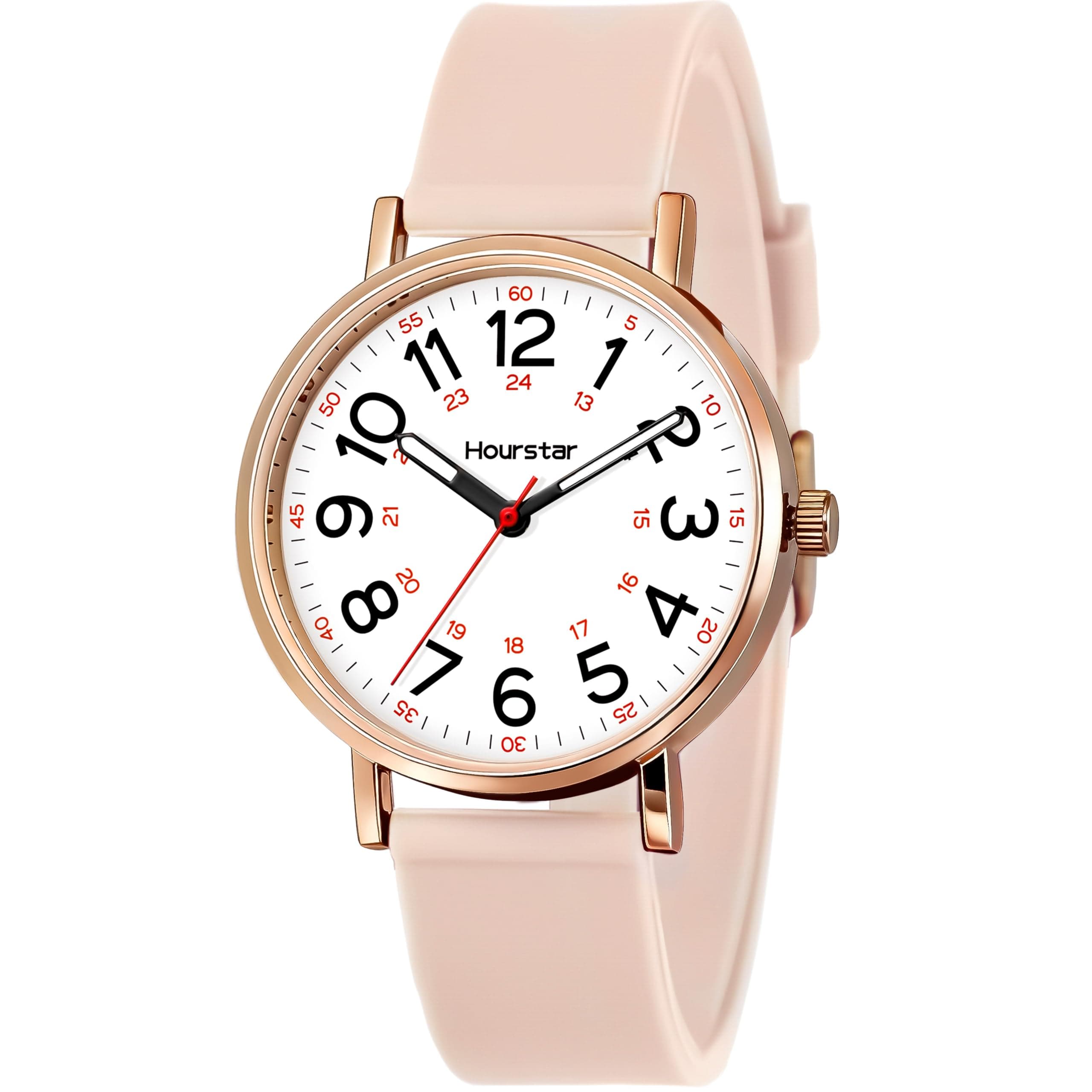 Women's Analog Nurse Watch | Second Hand | Easy Read | Silicone