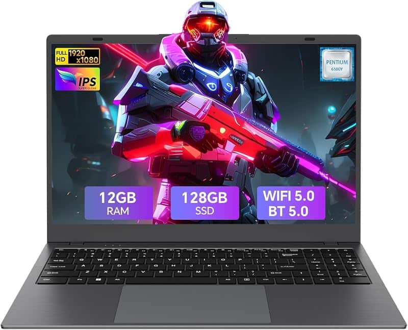 CUBIBUC Laptop, 15.6 Inch Laptop Computer, 6500Y Processor, 12GB RAM 128GB SSD, Webcam Pr…
