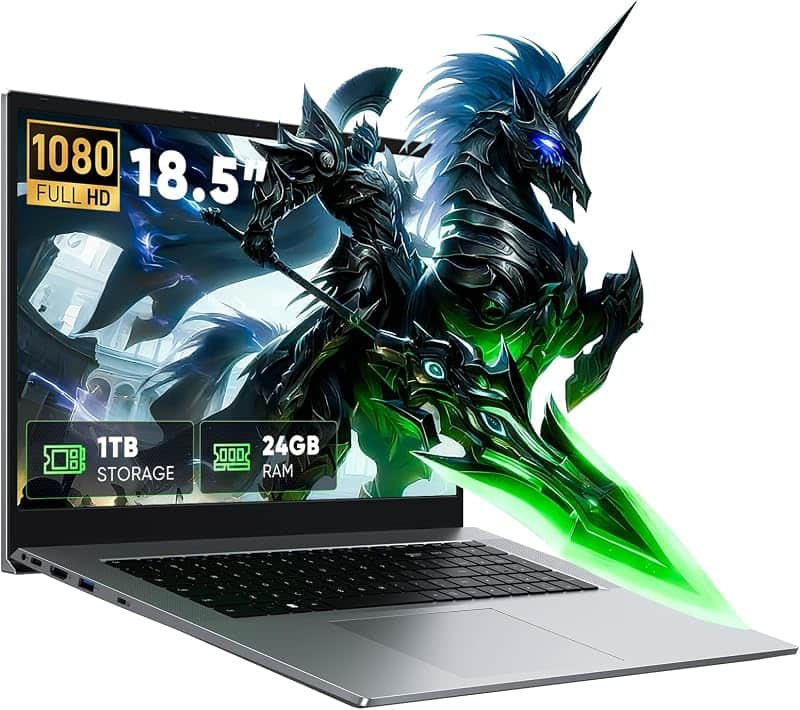 18.5" Laptop Computer, 24GB RAM 1TB SSD, Dual-Core up to 3.4GHz, HDMI,RJ45,Large Screen W…