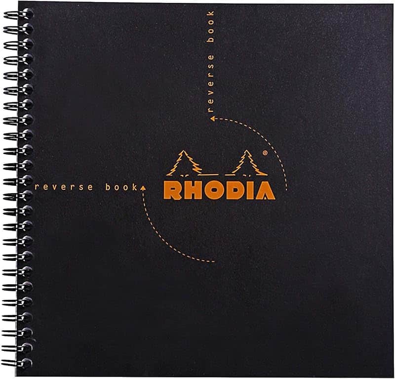 Rhodia Graph Reverse Standard Notebook, One Notebook, Black