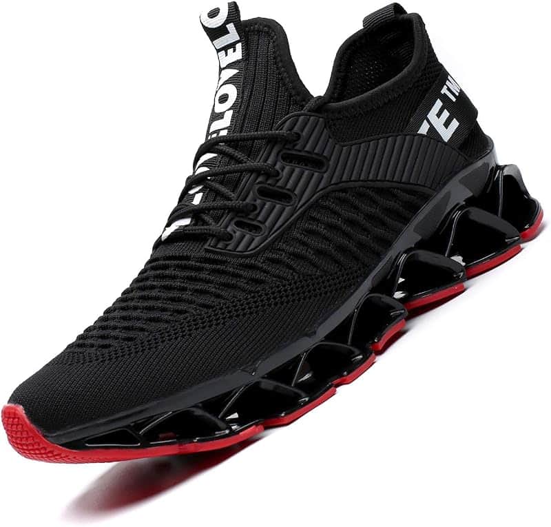 Men's Running Shoes Blade Non Slip Fashion Sneakers Breathable Mesh Soft Sole Casual Athl…