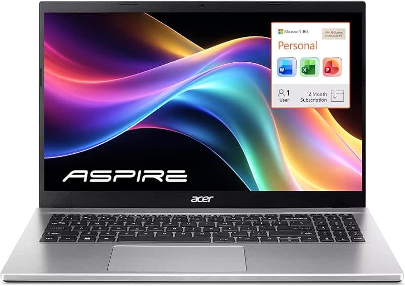 Aspire Lite 15 Laptop with Office 365, 16GB RAM, 1TB Cloud Storage and 256GB SSD, Intel 4…