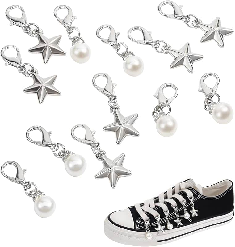 Shoe Charms for Sneakers, Cute Jewelry for Women Sneakers with Kawaii Shoelace Clips