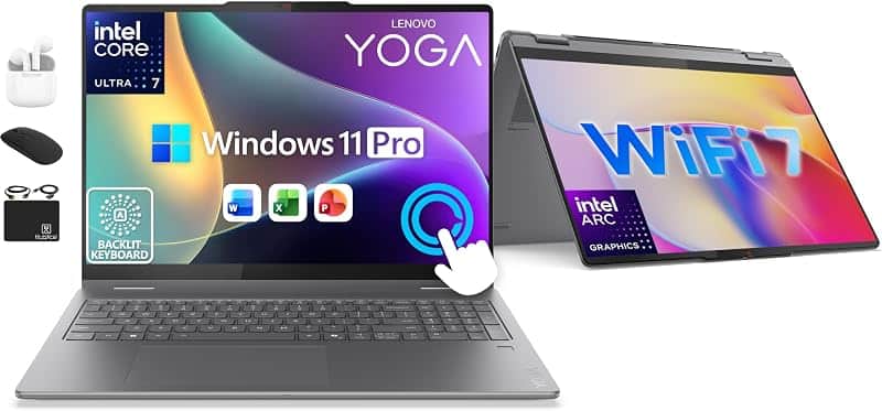Yoga 7i 2-in-1 16" Touchscreen Laptop 2026 Business, Intel Ultra 7