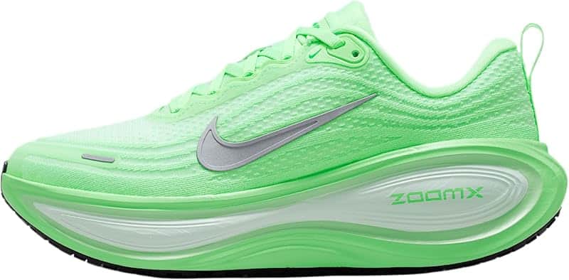 Vomero Plus Women's Road Running Shoes (White/Illusion Green/Cucumber Calm/Metallic Silver)