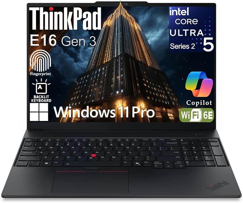 ThinkPad E16 Gen 3 Laptop Computer for Business Office Work, Data Processing, Accounting,…