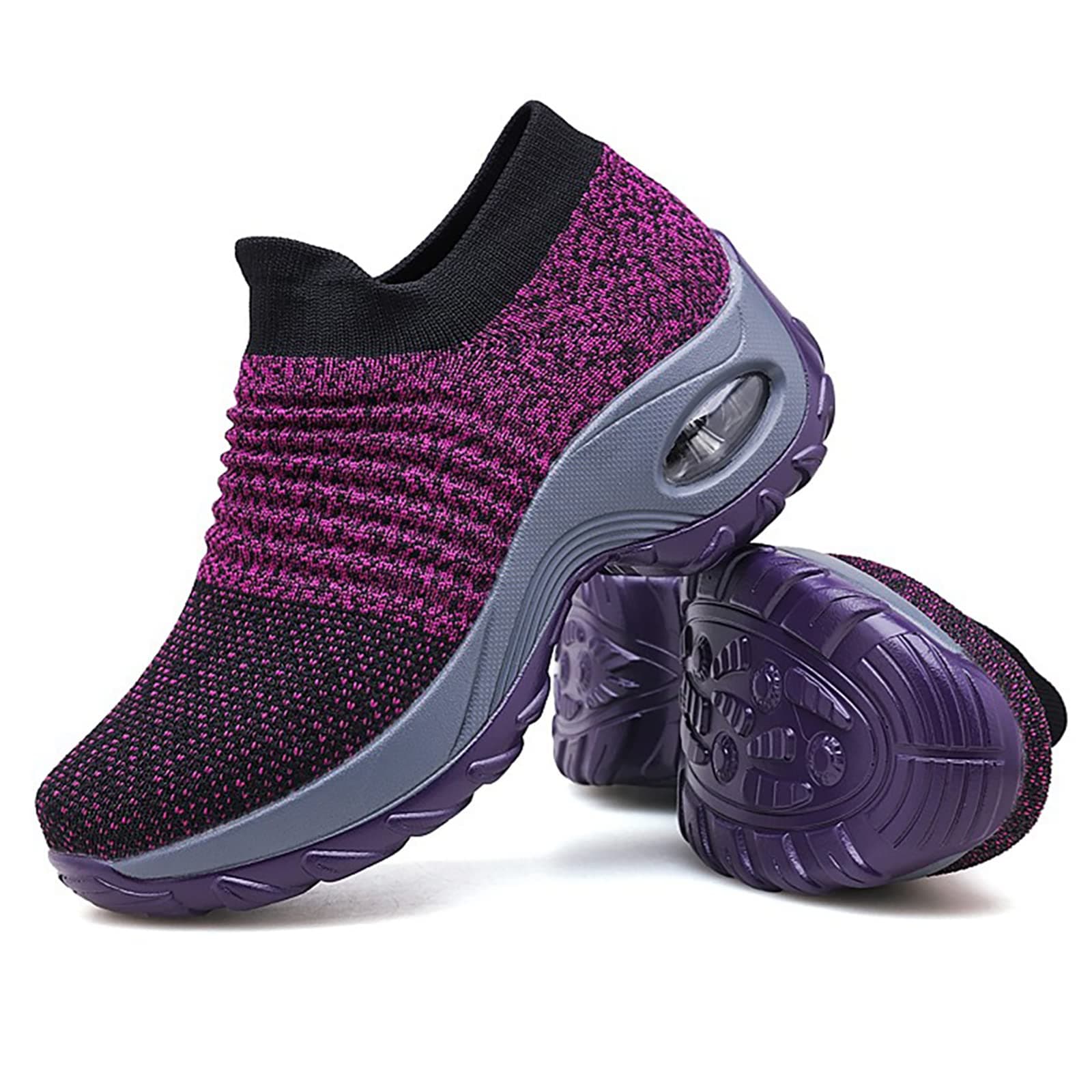 Slow Man Women's Walking Shoes Sock Sneakers - Mesh Slip On Air Cushion Lady Girls Modern…