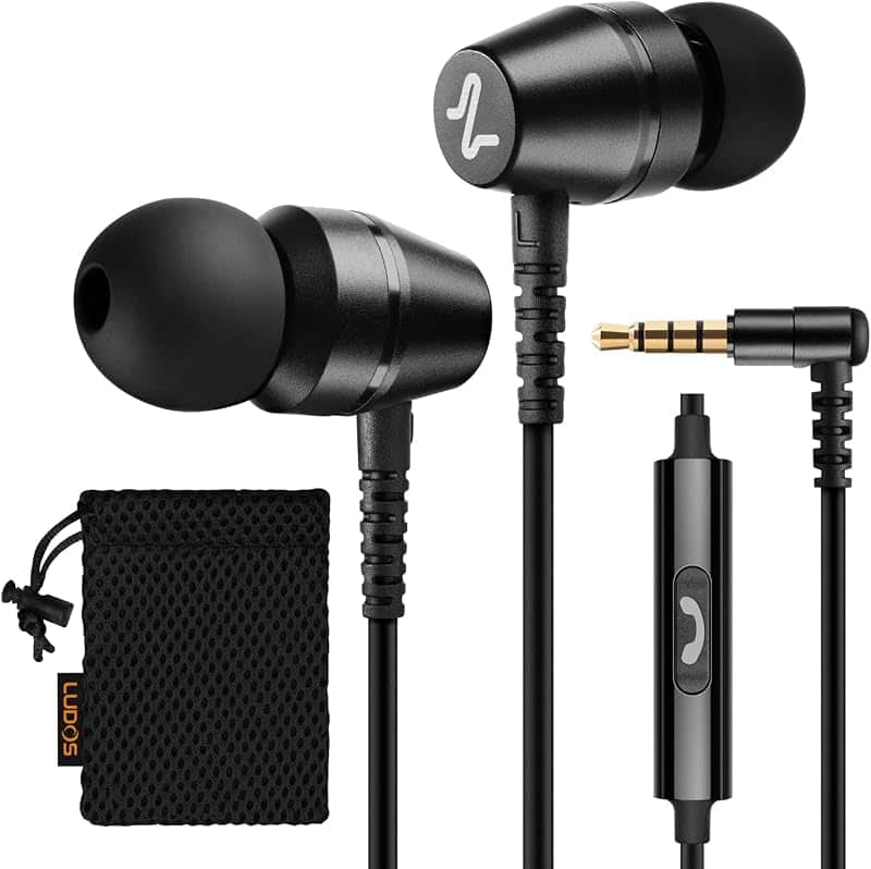 LUDOS OMNITONE Wired Earbuds in-Ear Headphones, 5 Year Warranty, Earphones with Microphon…