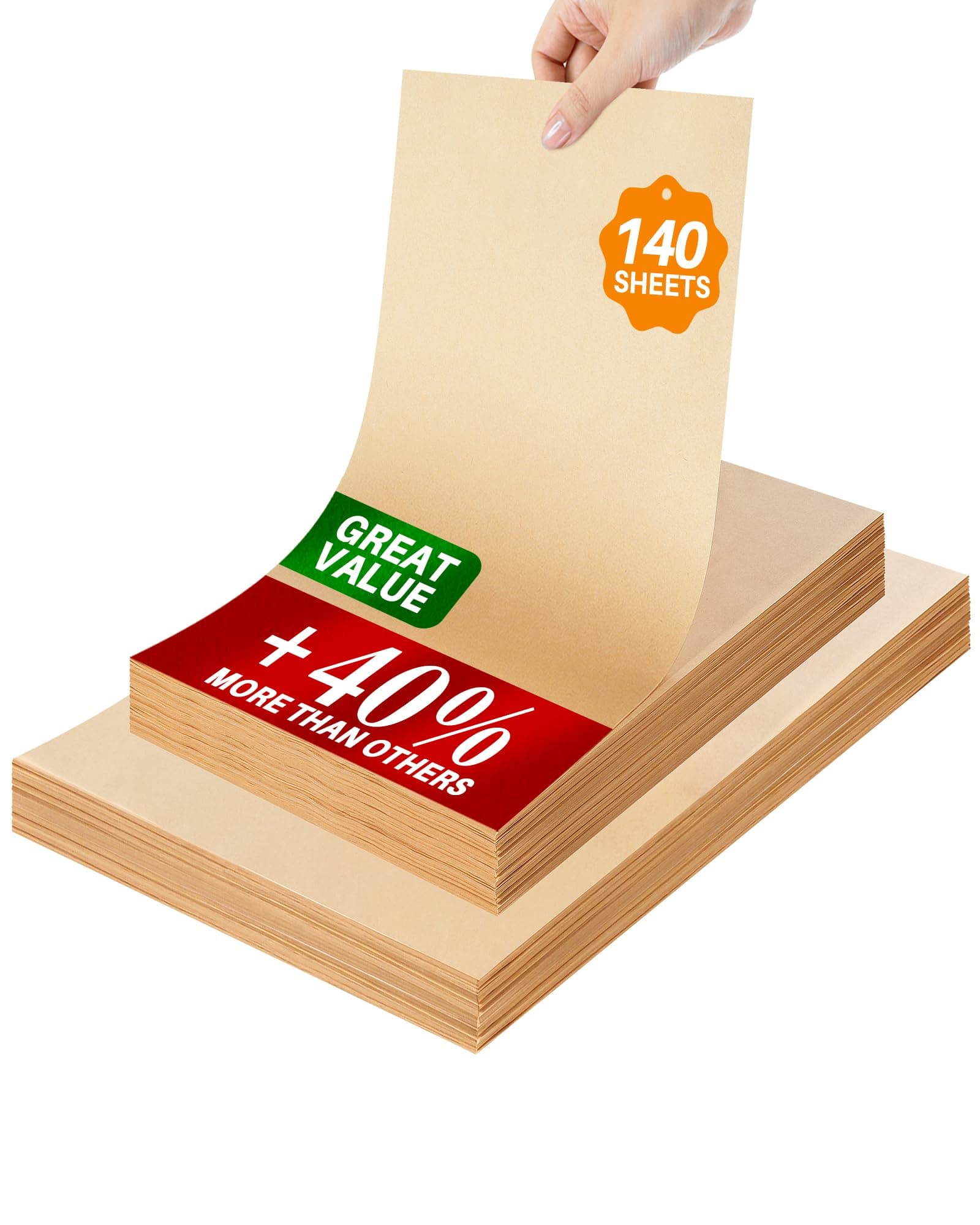 140 Parchment Paper Sheets 9x13 Inch | Precut Unbleached Baking Paper Sheets for Oven, Ai…
