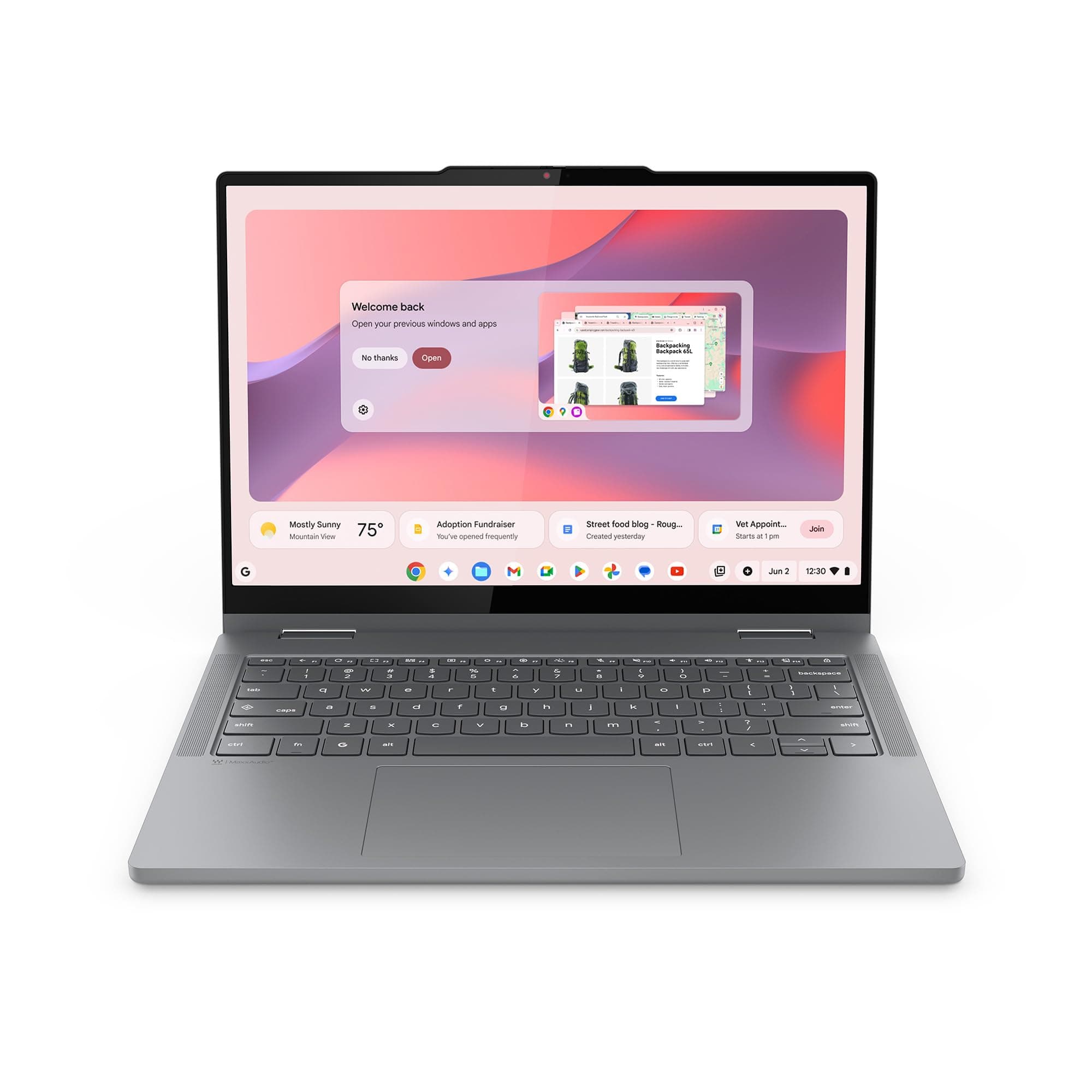 Chromebook 2-in-1 - Lightweight Laptop - Google Gemini - Intel® N150 CPU - 14" WUXGA IPS…