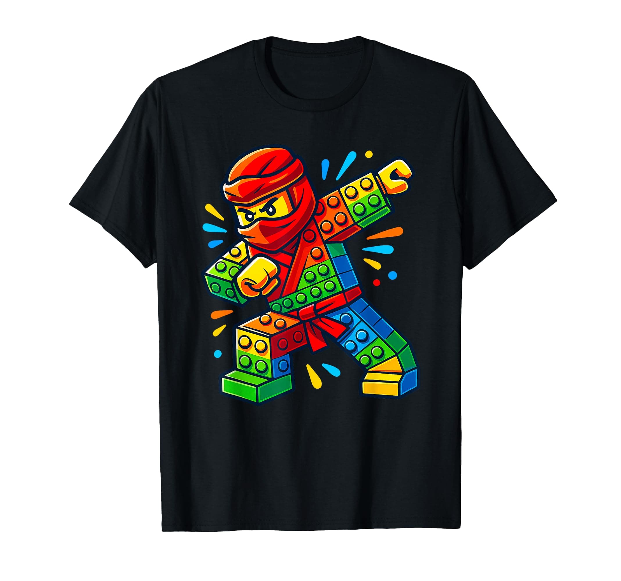 Master Builder Ninja Building Blocks Tees for Kids Boys Construction Brick Builders T Shirts