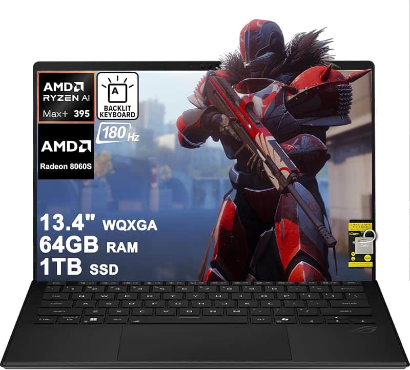 ROG Flow Z13 Gaming 2-in-1 Laptop 13.4" 2.5K 2560x1600 180Hz Touch 100% DCI-P3 AMD 16-cor…