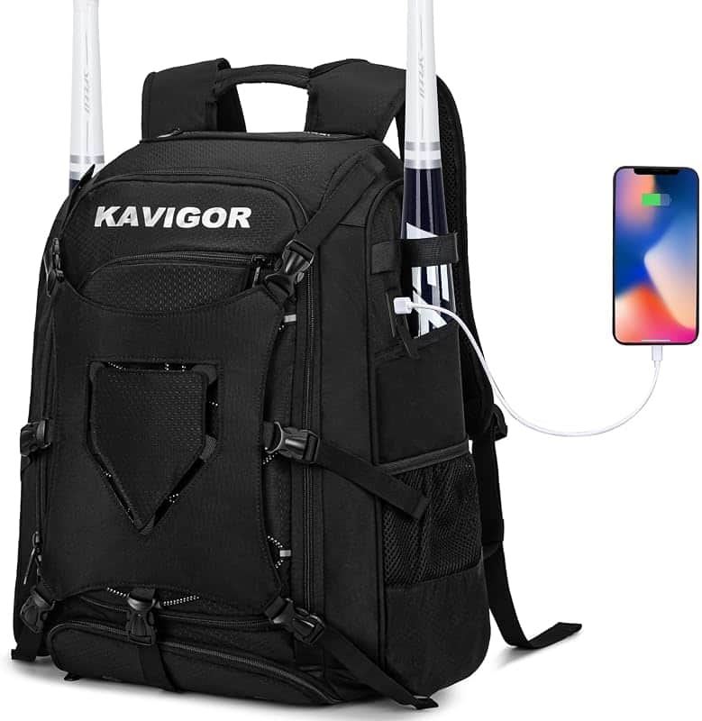 KAVIGOR Baseball Bag for Youth and Adult, Softball Backpack 50L Large Capacity, Equipment…