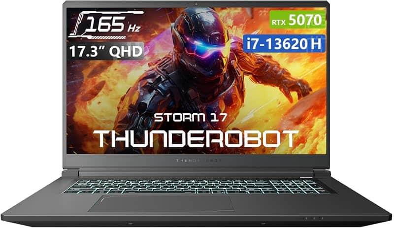 Storm 17 5070 Gaming Laptop, 17.3" QHD 165Hz 2K Display, Core i7-13620H, GeForce RTX 5070…
