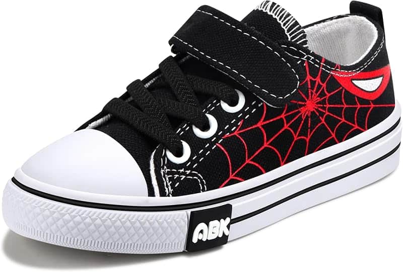 Toddler Boys Girls Slip On Canvas Sneakers Cartoon Dinasour Printed Little Kid Unisex Adj…