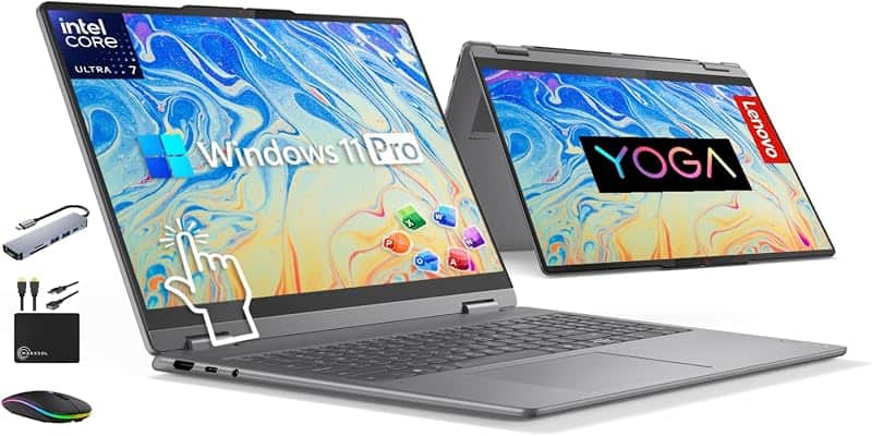 Yoga 7i 2-in-1 16" Laptop 2026, Intel Ultra 7 16GB RAM 1.5TB Storage