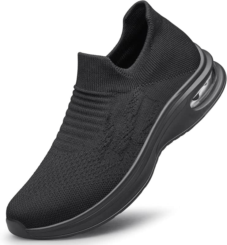 Mens Walking Shoes Slip on Lightweight Running Shoes Workout Athletic Tennis Shoes Gym Sn…