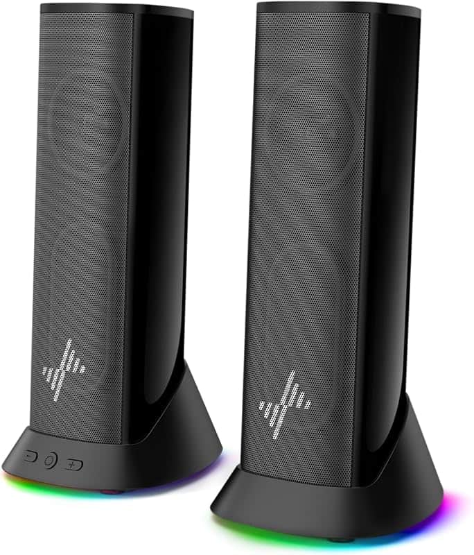 Nylavee Computer Speakers, Plug-and-Play PC Speakers for Desktop & Laptop | Immersive Sou…