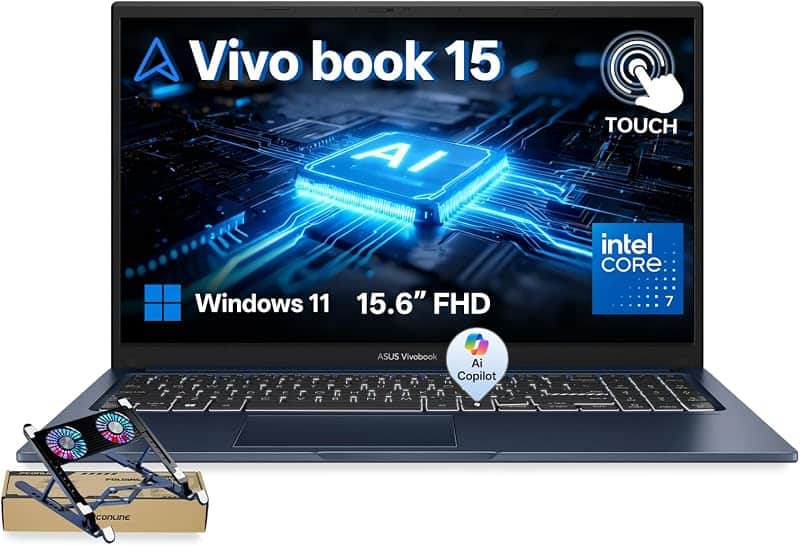 Vivobook 15 Touchscreen 15.6" Core 7 350 AI Laptop,32GB DDR5 2TB SSD