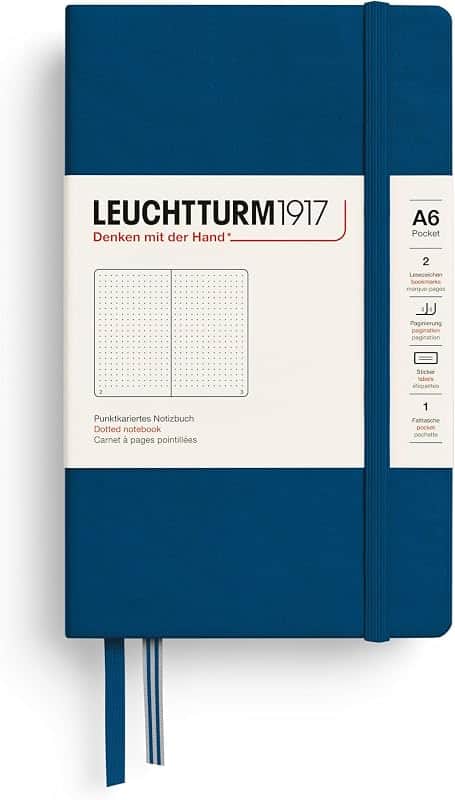 LEUCHTTURM1917 - Hardcover Notebook, Pocket (A6), Indigo, Dotted