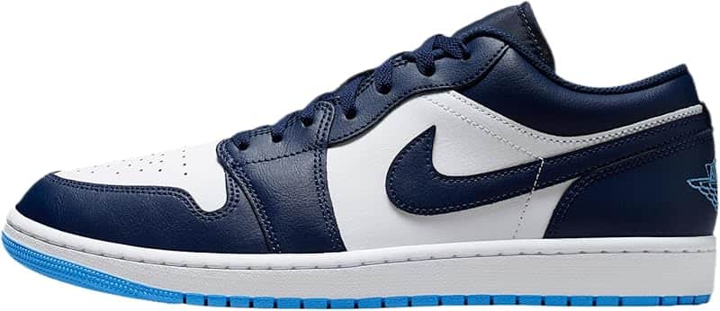 Air Jordan 1 Low Men's Shoes (Midnight Navy/White/University Blue)