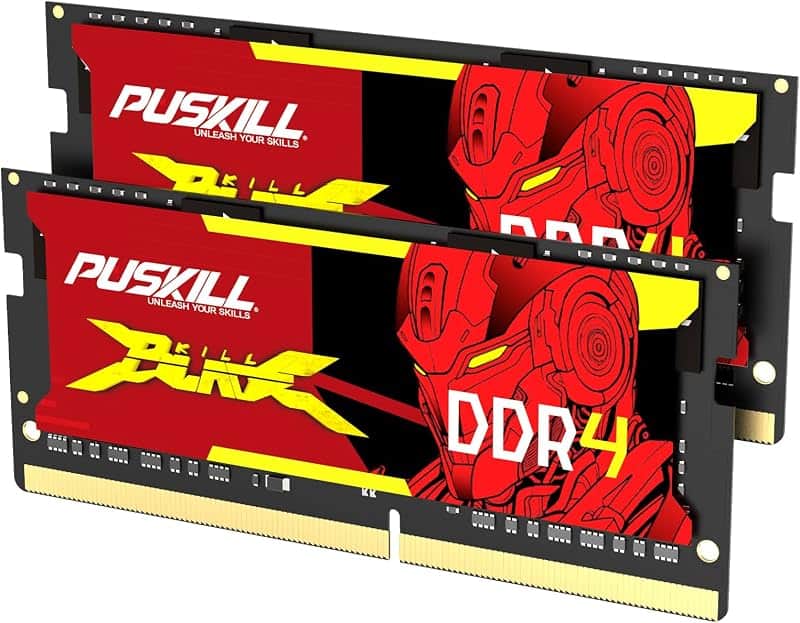 PUSKILL 16GB DDR4 3200MHz SODIMM CL22 Laptop RAM (2x8GB)
