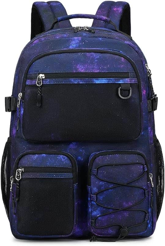 Multi-Pocket Backpack for Travel College, Heavy Duty Big Bookbag with 15.6 inch Laptop Co…