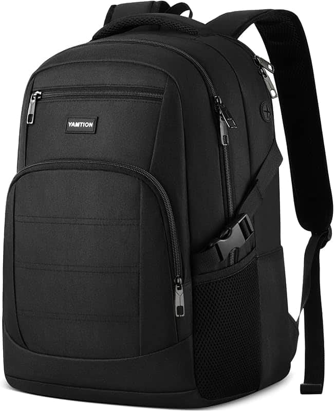 Black Backpack for Men and Women, Laptop Backpack, School Backpack for Boys and Girls, Li…