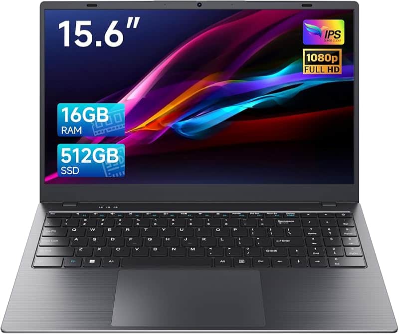 CUBIBUC 15.6 Inch Laptop Computer, 16GB RAM 512GB SSD, Up to 3.4GHz Processor, FHD IPS Di…