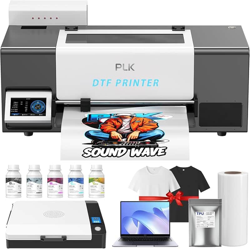 PLK A3 DTF Printer with Laptop & Oven Bundle, XP600 Printer | Automatic Cleaning & Holida…