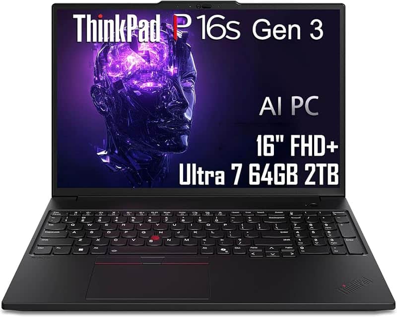 ThinkPad P16s Gen 3 Mobile Workstation Laptop, Intel Core Ultra 7 155H Processor, NVIDIA…
