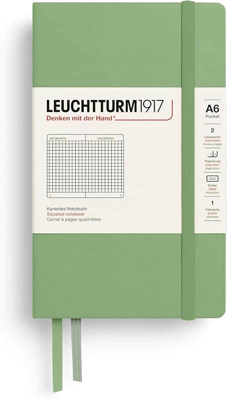 LEUCHTTURM1917 - Notebook Hardcover Pocket A6-187 Numbered Pages for Writing and Journali…