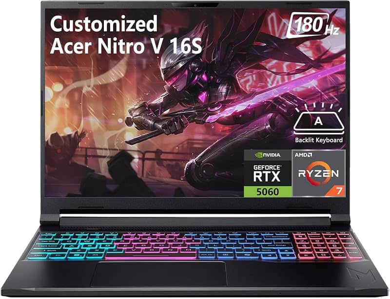 Customized Laptop Made with Acer Nitro V 16S AI Gaming Laptop | 16" WUXGA IPS 180Hz | AMD…