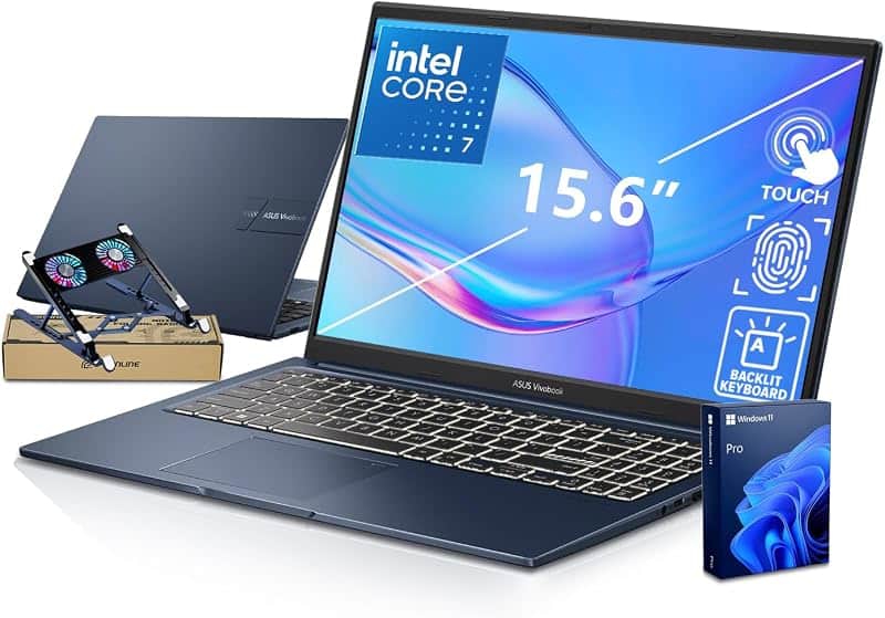 Vivobook 15 Laptop, Core 7 150U(5.4GHz, >i7 1255U), 15.6" FHD Touchscreen, 24GB DDR5 RAM,…