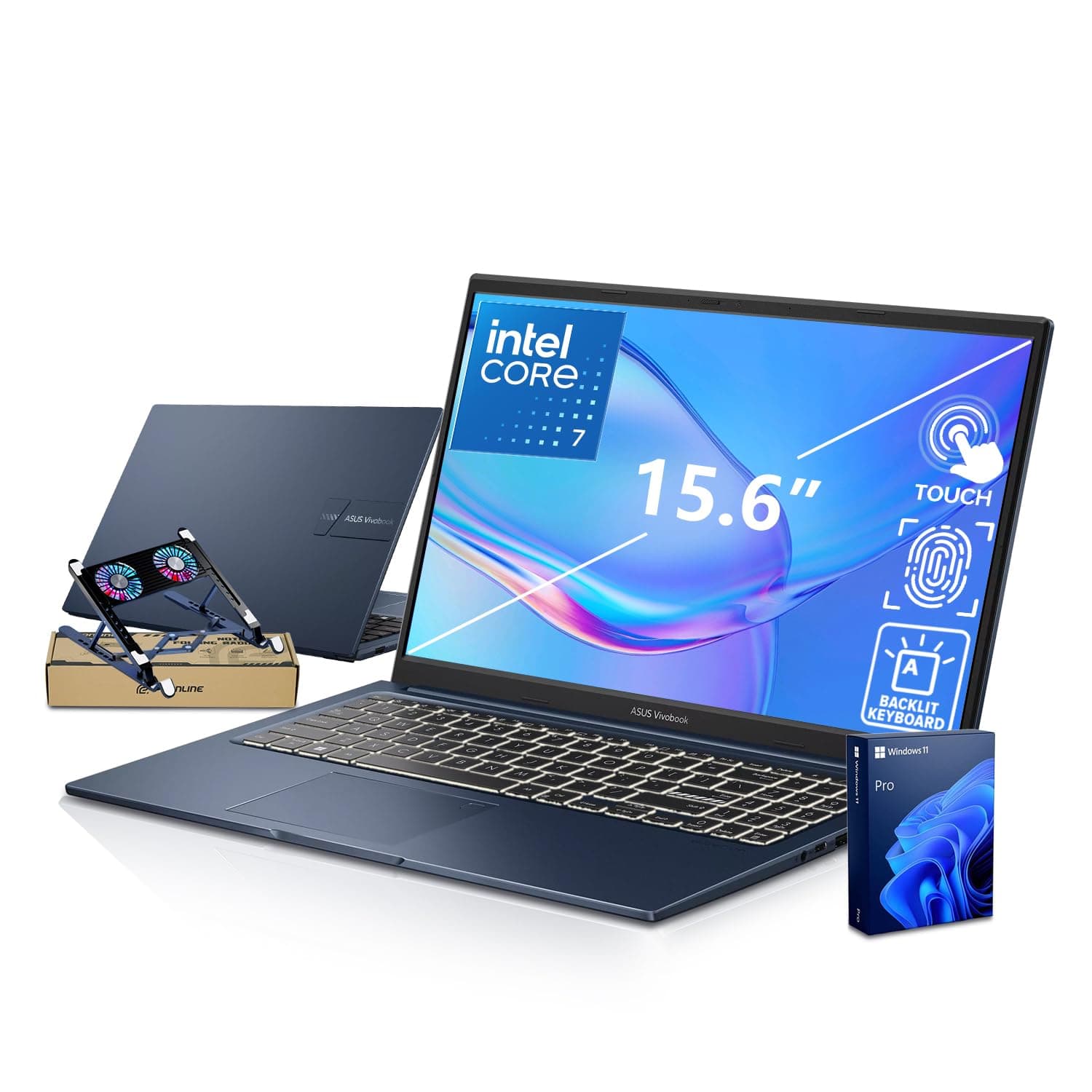 Vivobook 15 Laptop, Core 7 150U(5.4GHz, >i7 1255U), 15.6" FHD Touchscreen, 24GB DDR5 RAM,…