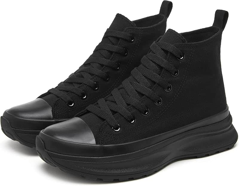 Womens High Top Sneakers Platform Canvas Casual Classic Shoes
